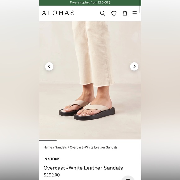 Alohas White Platform  Padded Thong Overcast Sandals - Picture 5 of 5